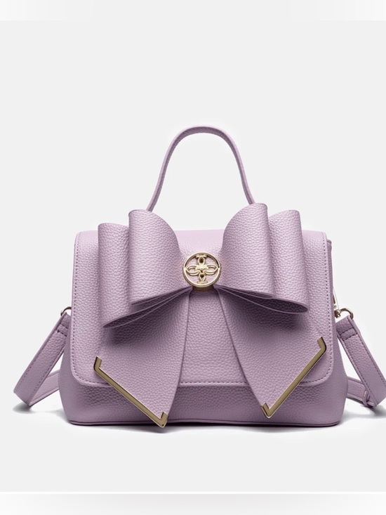 like dreams Handbags - Like Dreams Vegan Leather Adjustable Strap Jasmine Bowtie Crossbody Bag, Lilac